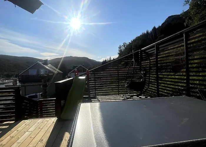 别墅 Arctic With Ocean View, Jacuzzi And Northern Lights
